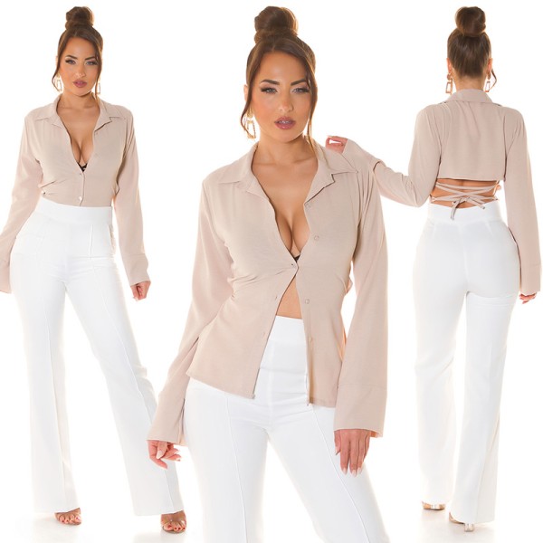 Koucla Sexy Koucla Bluse Mit Offenem Rücken Zum Schnüren