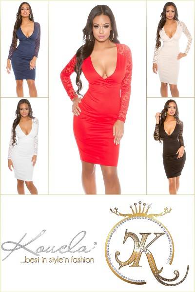 Koucla Sexy KouCla Etuikleid Mit Spitze & Sexy Rücken