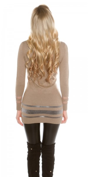 Koucla Sexy KouCla Feinstrick Longpulli Mit Sexy Einblick