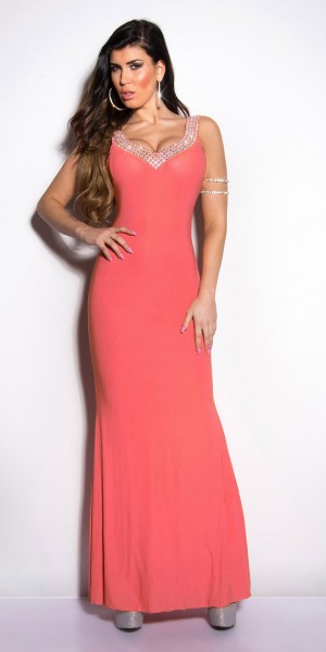Koucla Sexy KouCla Gala- Kleid Rückenfrei Mit Strass
