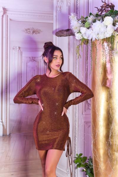 Koucla Sexy Koucla Glitzer Partykleid Mit Schnürung