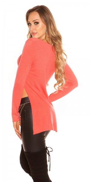 Koucla Sexy Koucla High Low FeinstrickPulli Bauchfrei