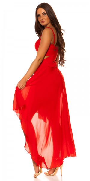 Koucla Sexy KouCla Highlow Trägerkleid Mit Sexy Einblick