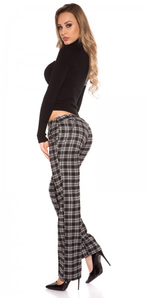 Koucla Sexy KouCla Karo-Hose Mit Glitzer Und Ketten