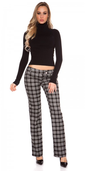 Koucla Sexy KouCla Karo-Hose Mit Glitzer Und Ketten