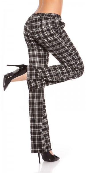 Koucla Sexy KouCla Karo-Hose Mit Glitzer Und Ketten