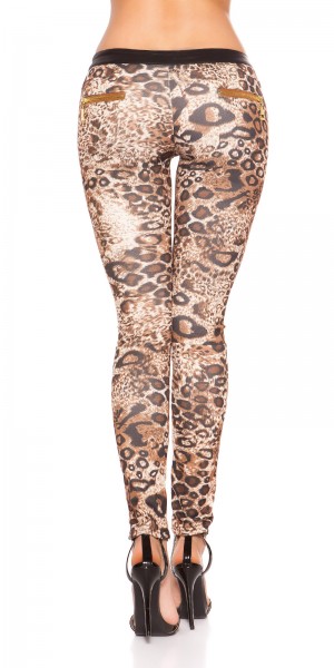 Koucla Sexy KouCla Kunstleder/Stoff Mix-Hose Mit Zipp