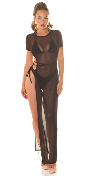 Koucla Sexy Koucla Kurzarm Mesh Cover-Up Mit XXL Schlitz