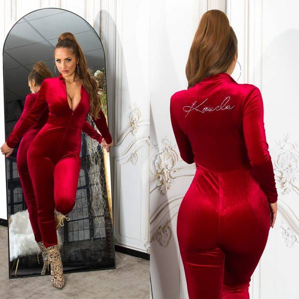 Koucla Sexy Koucla"Kylie Style"SamtLook Jumpsuit M.Strass