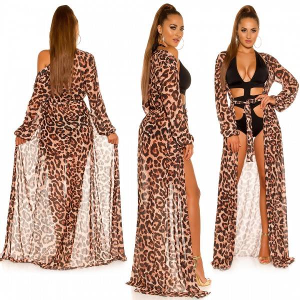 Koucla Sexy KouCla Langarm Strand Kimono Mit Gürtel