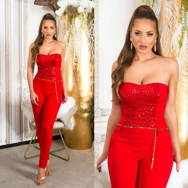 Koucla Sexy KouCla "Let S Party" PailettenBandeau Overall