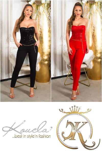 Koucla Sexy KouCla "Let S Party" PailettenBandeau Overall