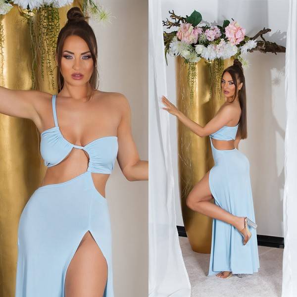 Koucla Sexy Koucla Maxikleid Mit Beinschlitz Und Cut Outs