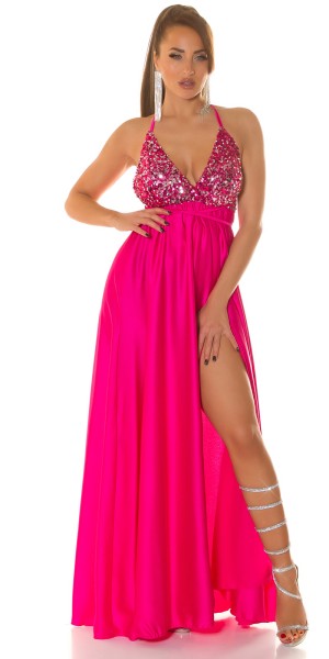 Koucla Sexy Koucla Maxikleid Mit Pailetten & Beinschlitz