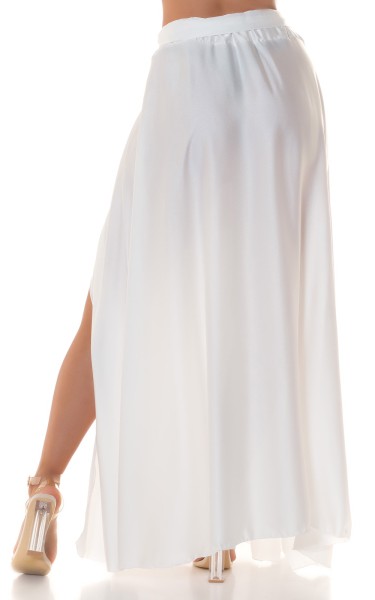 Koucla Sexy Koucla Maxirock In Satin Optik Mit Schlitz