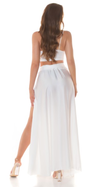 Koucla Sexy Koucla Maxirock In Satin Optik Mit Schlitz