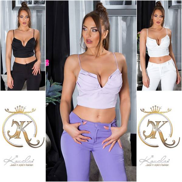 Koucla Sexy Koucla Musthave Crop Top Mit Gerafftem Bund