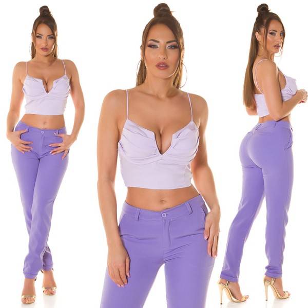 Koucla Sexy Koucla Musthave Crop Top Mit Gerafftem Bund