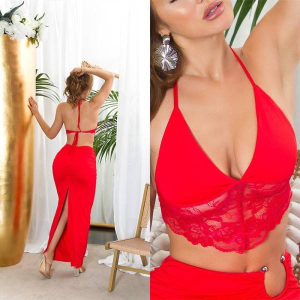 Koucla Sexy Koucla Neckholder Lace Crop Top / Bustier