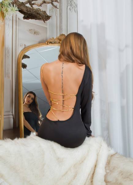 Koucla Sexy Koucla One-arm Maxikleid Mit Kettendetails
