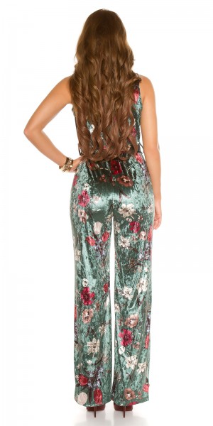 Koucla Sexy KouCla Overall In Samtlook Mit Blumendruck