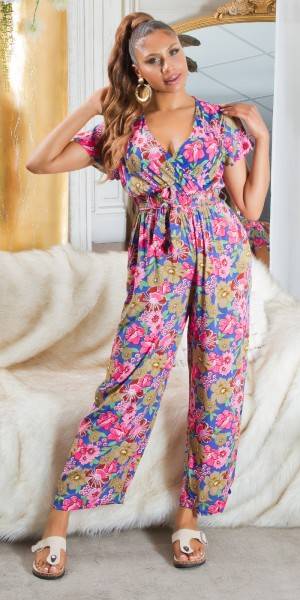 Koucla Sexy Koucla Overall mit V-Ausschnitt & Bindegürtel