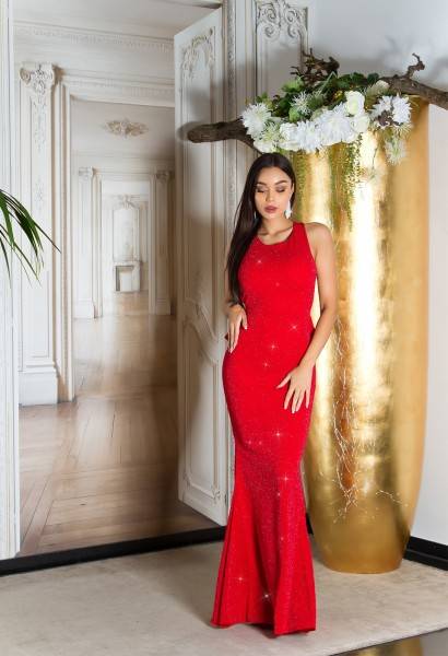 Koucla Sexy KouCla Party Glitzerkleid Mit Schösschen