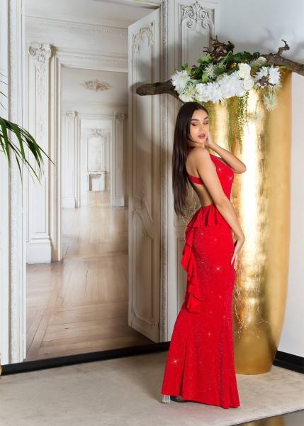 Koucla Sexy KouCla Party Glitzerkleid Mit Schösschen