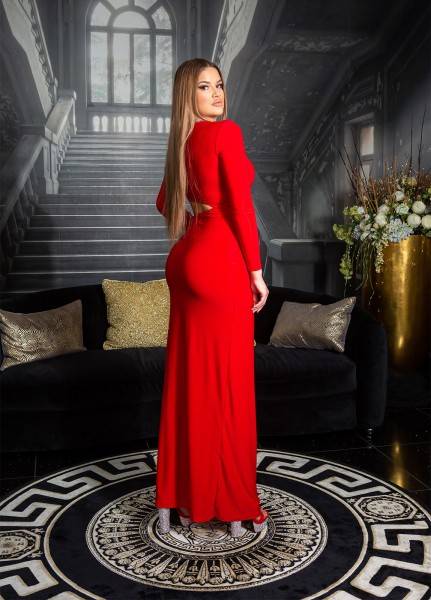 Koucla Sexy Koucla Party Langarm Kleid M. XXL Beinschlitz