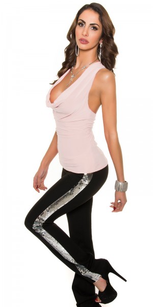 Koucla Sexy Koucla Party-Necktop Mit Wasserfallausschnitt