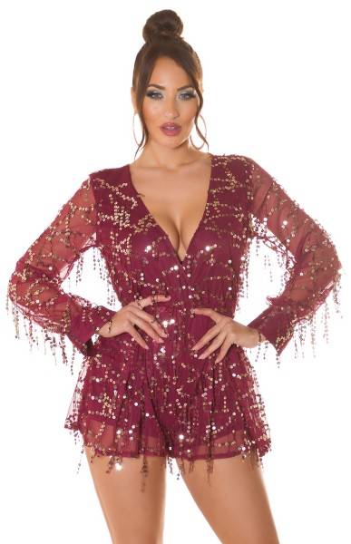 Koucla Sexy KouCla Party Playsuit Mit Paillettenfäden