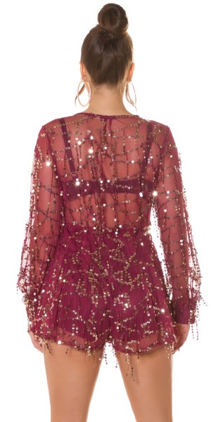 Koucla Sexy KouCla Party Playsuit Mit Paillettenfäden