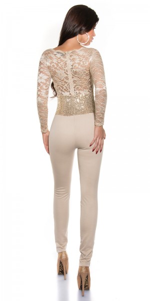 Koucla Sexy KouCla Partyoverall Langarm Spitze+Pailletten