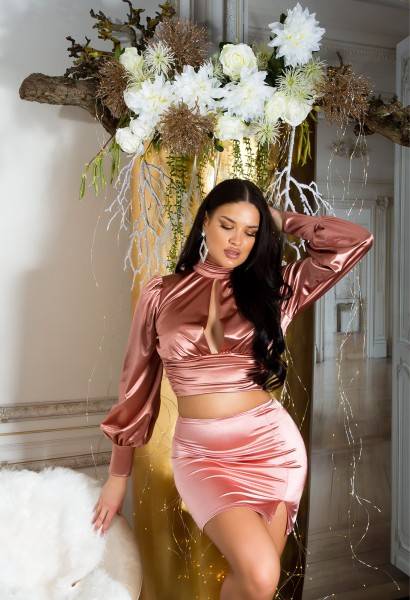 Koucla Sexy Koucla Satin Look Party Top Total Rückenfrei!