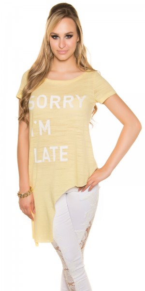 Koucla Sexy KouCla Shirt asymmetrisch "Sorry I m Late"