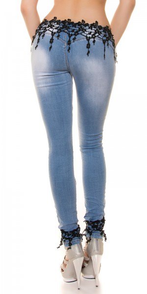 Koucla Sexy KouCla Skinny Jeans Destroyed Look + Spitze