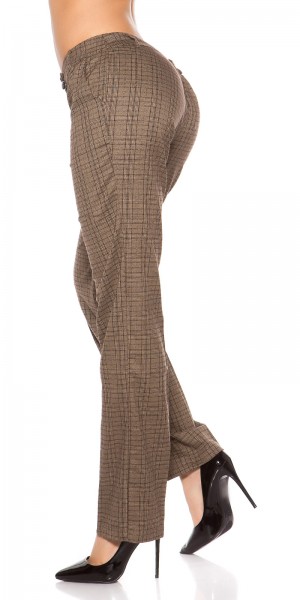 Koucla Sexy KouCla Stoffhose Im Karolook Mit Glitzer