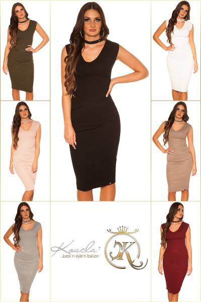 Koucla Sexy KouCla Strickkleid mit Choker & Glitzerperlen