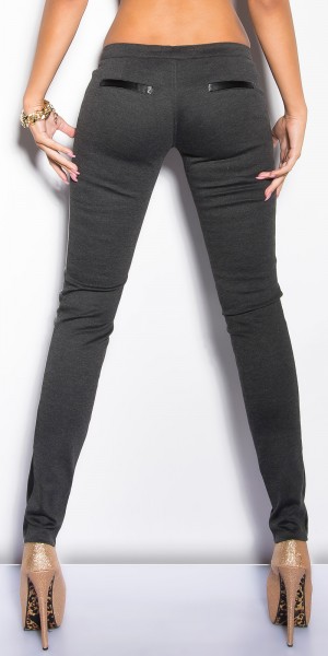 Koucla Sexy KouCla Treggings Mit Lederlookapplikation