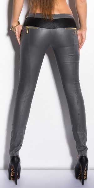 Koucla Sexy KouCla Treggings Mit Zips Und Lederlook