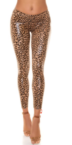 Koucla Sexy KouCla Wetlook Leggings Mit Schnürung Hinten