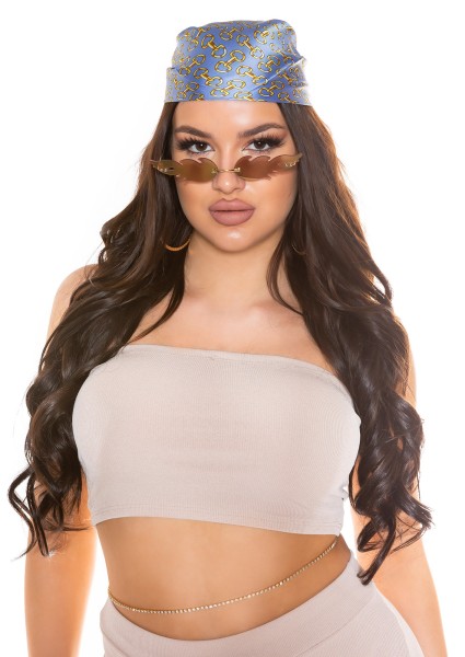 Koucla Sexy Luxury BandanaTuch/Top Mit Kettenmuster