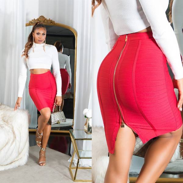 Koucla Sexy Musthave Highwaist Bleistiftrock Mit Zip