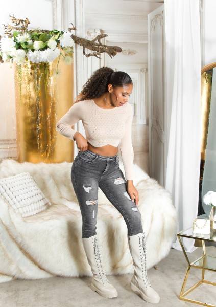 Koucla Sexy Musthave Highwaist Push-Up Jeans Im Used Look