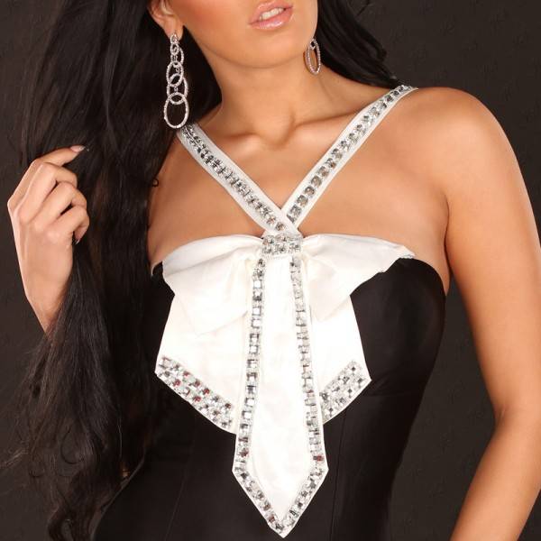 Koucla Sexy Party-Minikleid Mit Schleife+Krawatte-Look