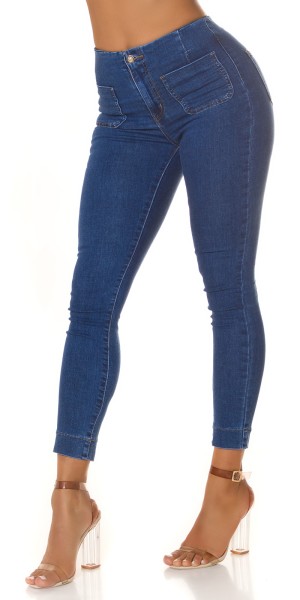 Koucla Sexy Skinny Jeans Highwaist Mit Taschen-Detail