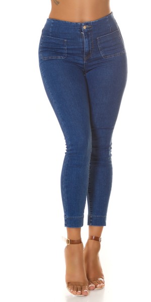 Koucla Sexy Skinny Jeans Highwaist Mit Taschen-Detail