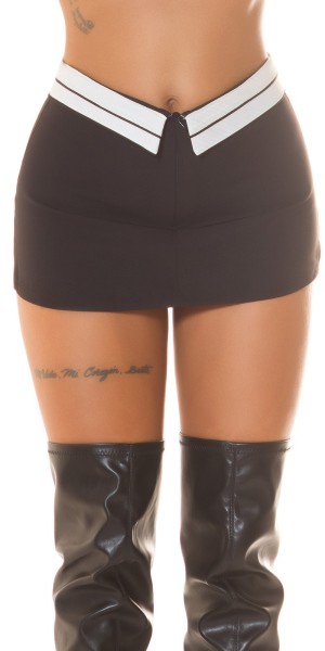 Koucla Sexy Skorts Mit Umgeklapptem Bund & Streifendetail