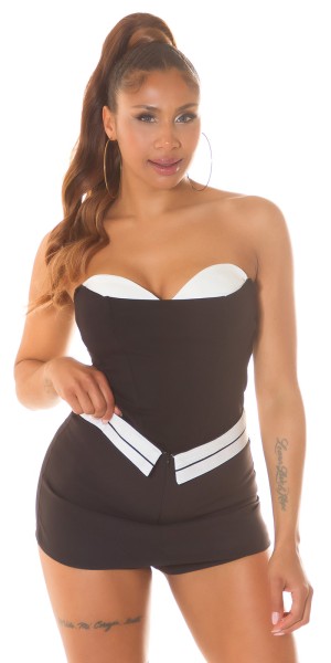 Koucla Sexy Skorts Mit Umgeklapptem Bund & Streifendetail