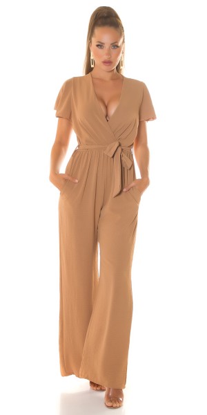 Koucla Sexy Sommer Overall Mit Weitem Bein & Bindegürtel